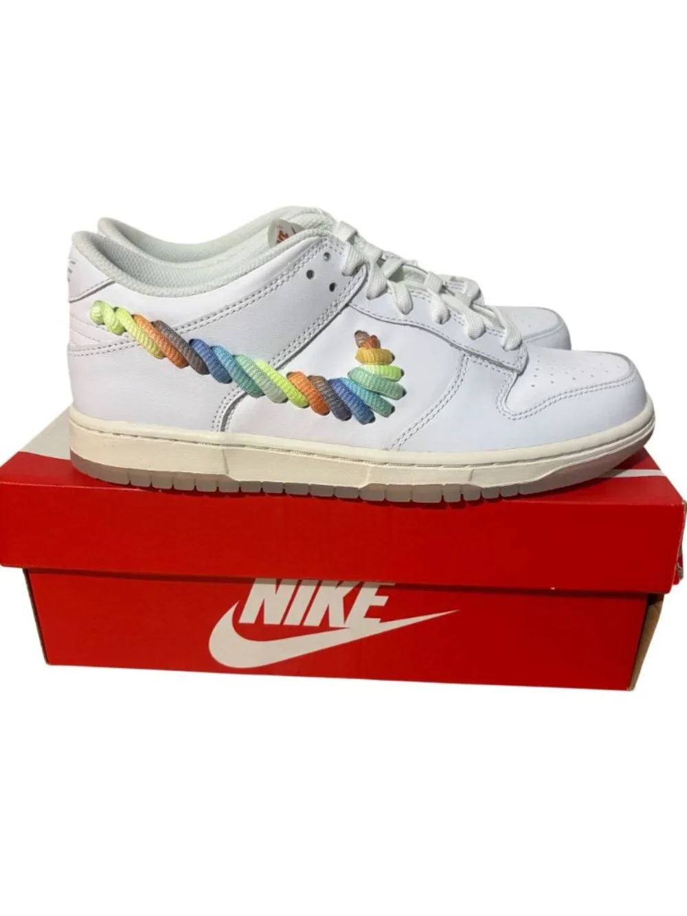 Nike Court Legacy Lift White Red Platform Sneakers Size 7 Low Top Classic